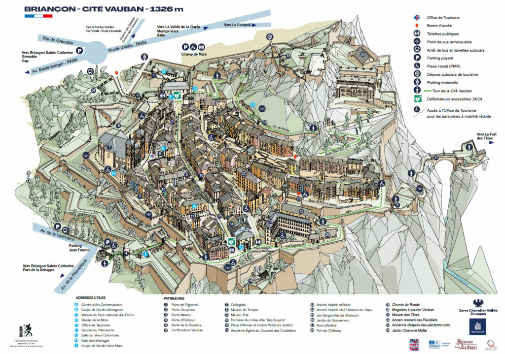 plan pour visiter Briançon avec les monuments