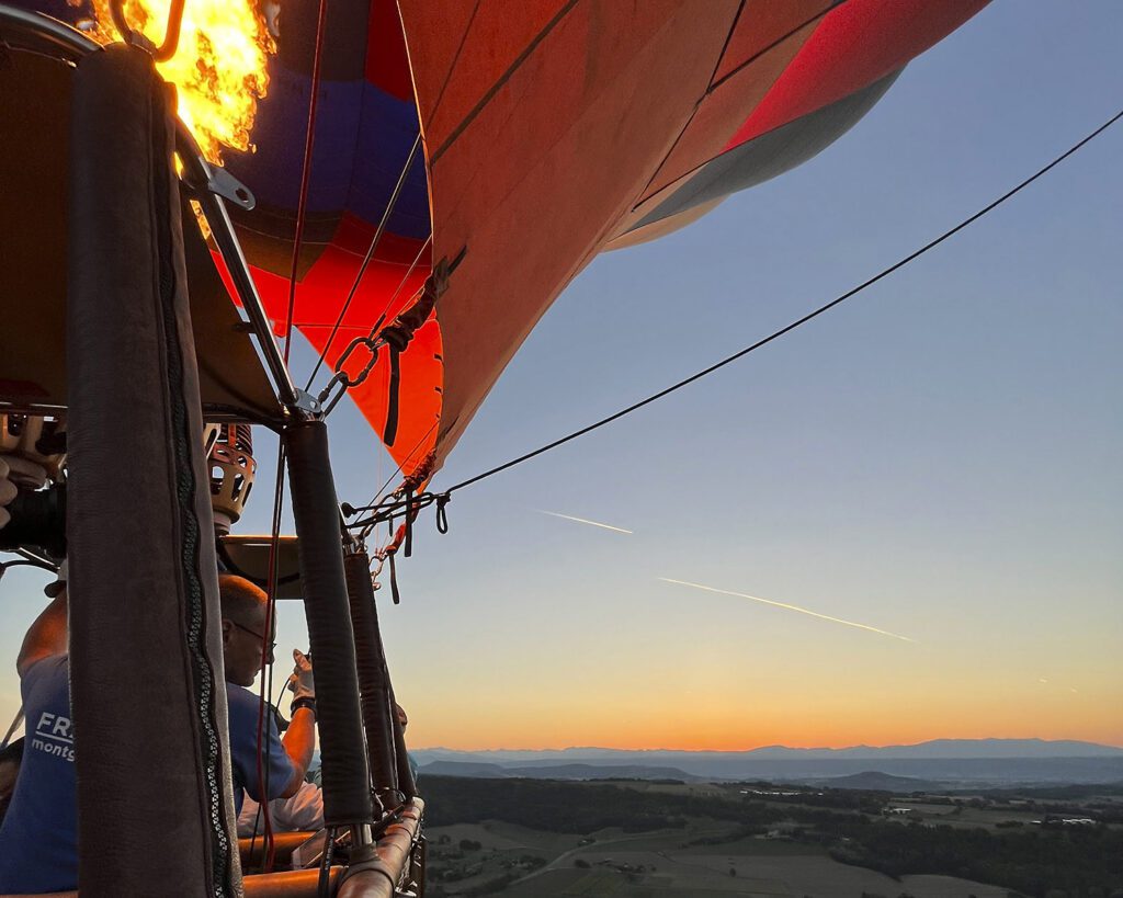 Panorama sur la Provence à bord de la montgolfière