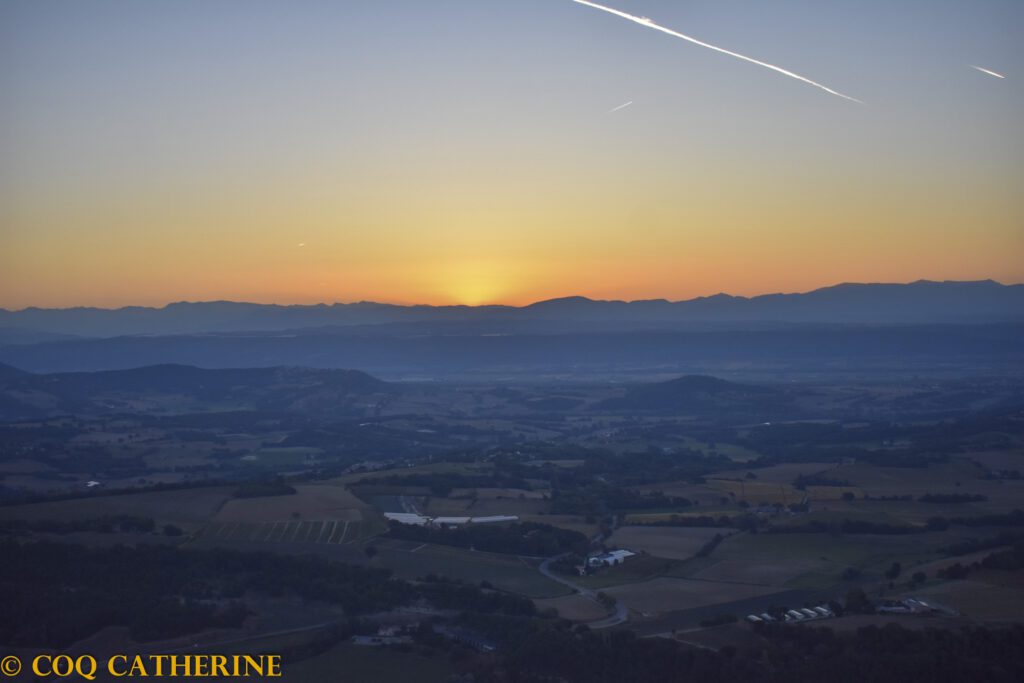 Panorama sur la Provence à bord de la montgolfière