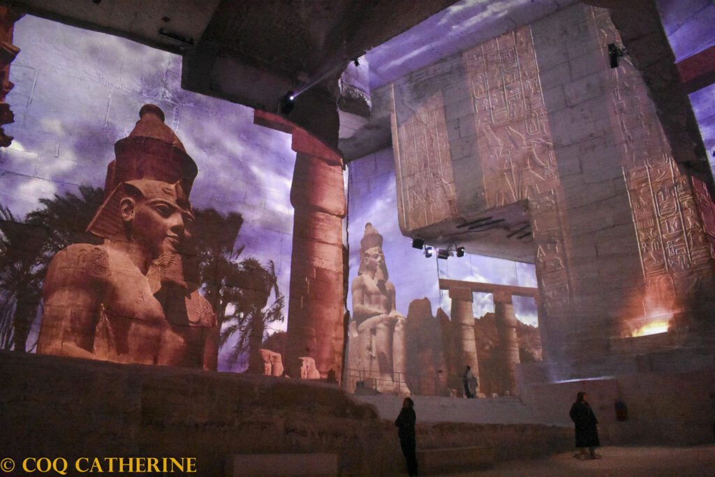 Image de l’Exposition des pharaons aux Carrières de Lumières