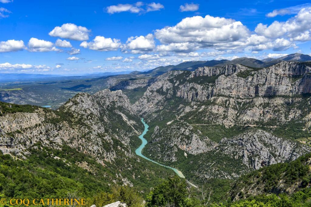 depuis le sommet du grand Marges, panorama sur toutes les gorges du Verdon