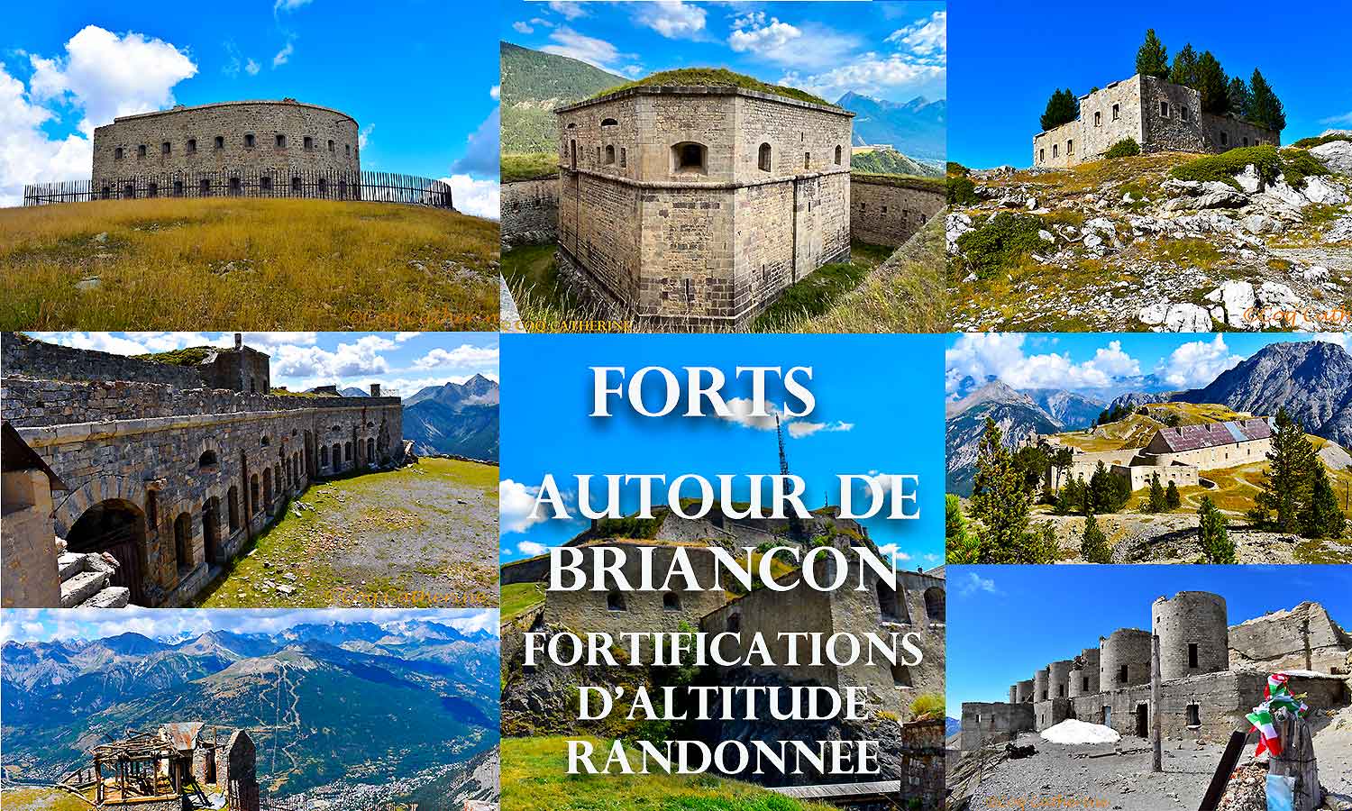 Diverses photos des fortifications autour de Briançon