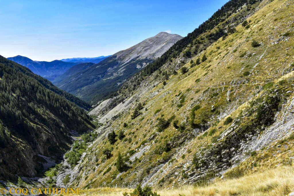 Un sentier à flanc de montagne de Boules dans la vallée de l’Issole