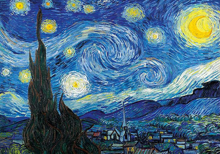 La reproduction du tableau de la Nuit Étoilée de Van Gogh