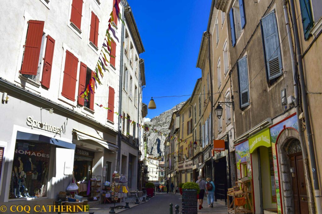 Une rue commerçante de Sisteron