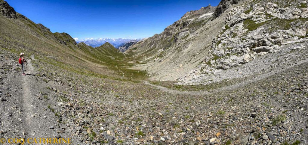Sur le sentier de descente de la Mortice dans le vallon Laugier
