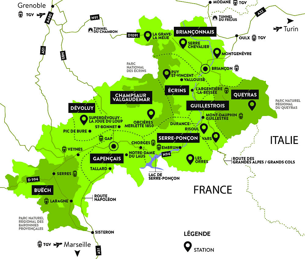 carte des hautes alpes