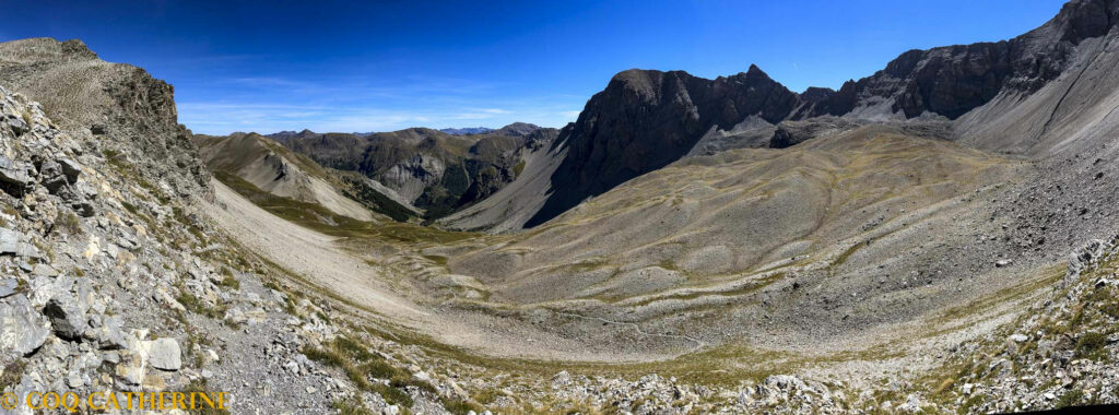 Les pierriers des anciennes moraines sous le Petit col de Talon