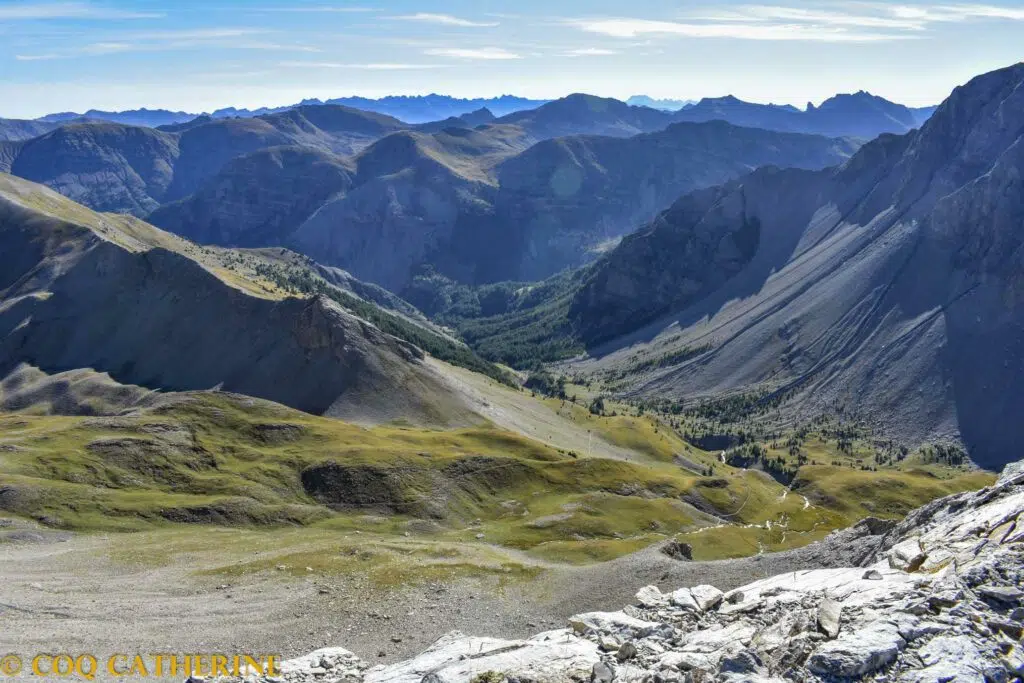 Panorama sur le Ravin de la Cayolle depuis le Mont Cimet