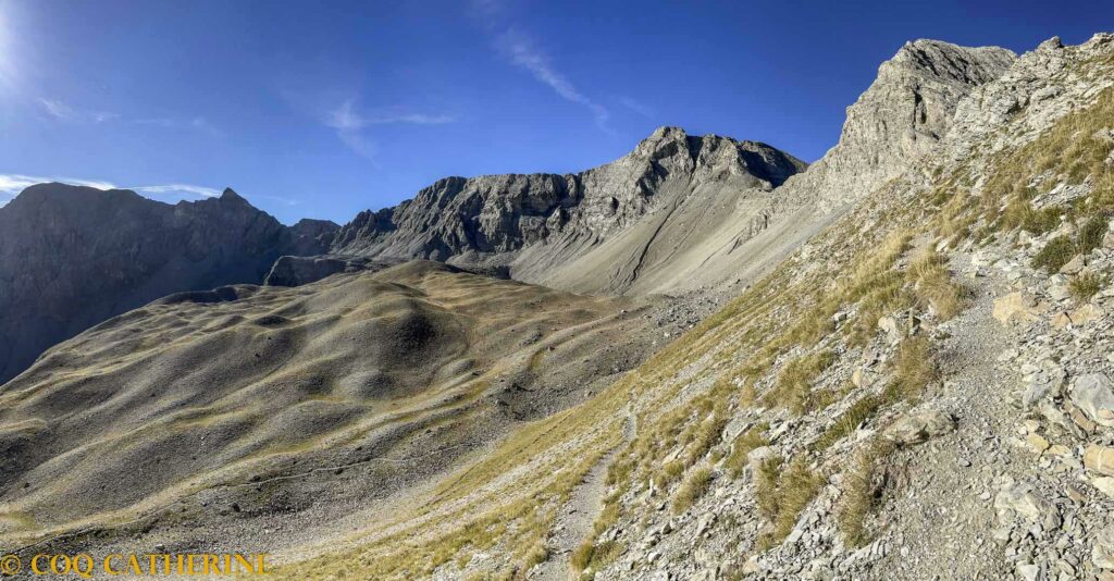 Les pierriers sous le Petit col de Talon et le Mont Pelat