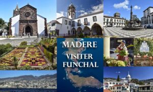 montage photos avec des vues de Funchal et des monuments